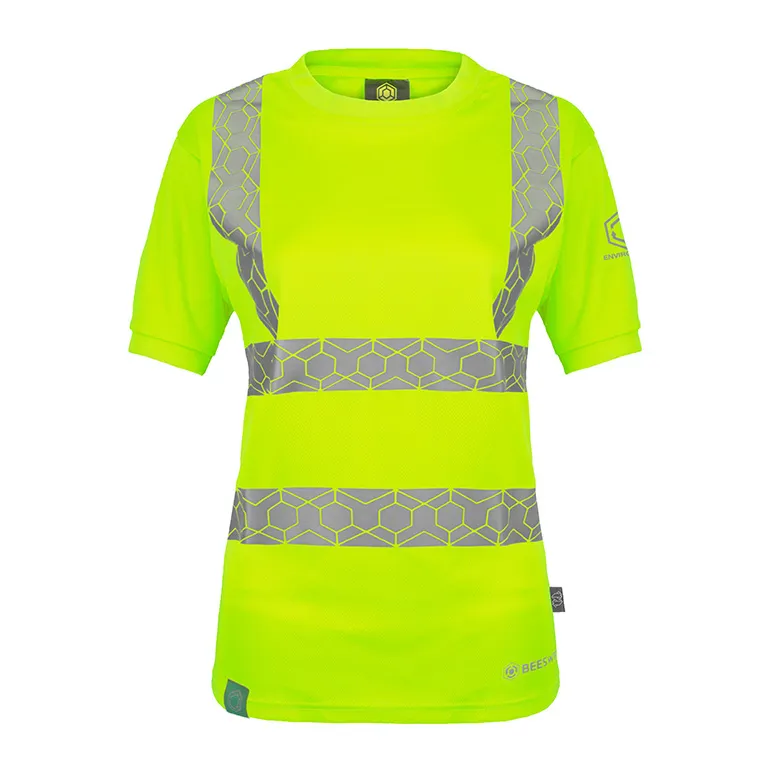 Beeswift Envirowear Recyclable Womens Hi Vis T-Shirt — Saturn Yellow